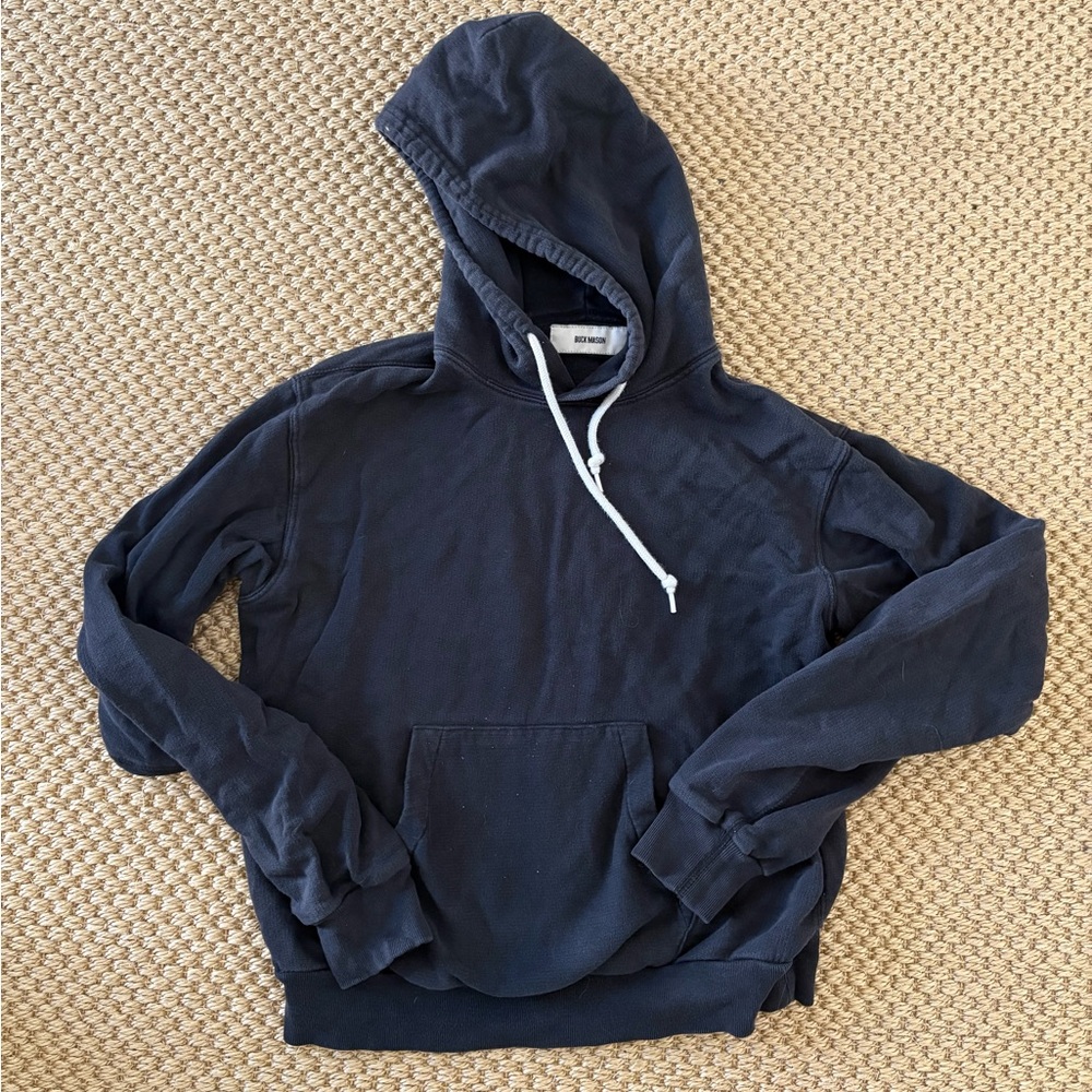 Buck Mason women’s weathered black hoodie